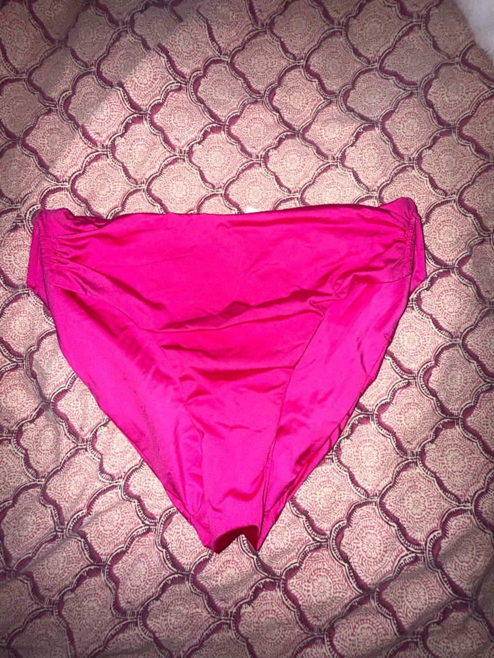 Trina turk sz 6 pink swimsuit bikini bottoms side v Monaco high waist - Picture 4 of 6